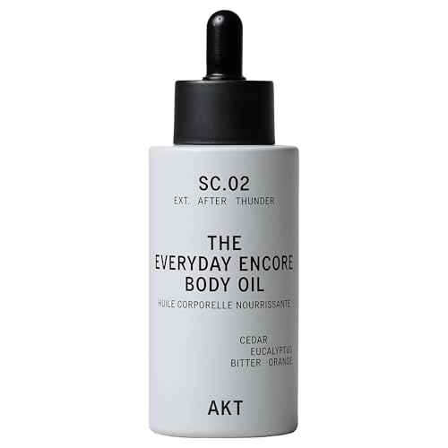 Akt Everyday Encore Body Oil 3.4 Fl Oz, SC.02 After Thunder Scent, Dry Body Oil After Shower, Skin Moisturizer, Fast Absorbing, Lasting Glow, Cedar Fragrance, Non-Greasy, All Genders Skincare