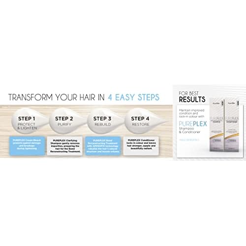 Knight & Wilson PurePlex Cream Hair Bleach. Powder Free. Bond Reconstructing. Up to 8 of Lift, Protects & Repairs during Lightening. Complete bleaching kit with tint bowl and brush. Ammonia Free.