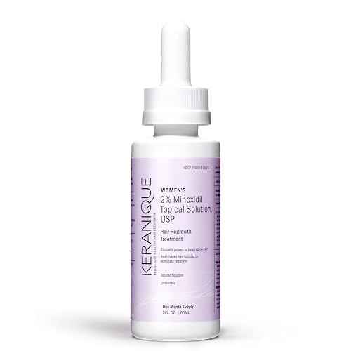 Keranique Hair Regrowth Treatment Dropper ? 2% Minoxidil, 2 Fl Oz 30 Day Supply ? Regrow Thicker-Looking Hair, Helps Revitalize Hair Follicles