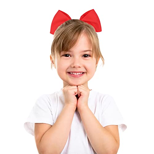 50PCS Red Hair Accessories Set - Grosgrain Ribbon Red Bows,Hair Clips,Hair Ties,Headbands, Uniform Hair Bows Accessories for Little Toddler Kids School Girls