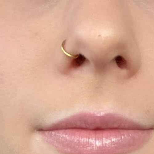 QWALIT 2pack Nose Ring Piercing Kit - Gold Nose Piercing Gun Kit