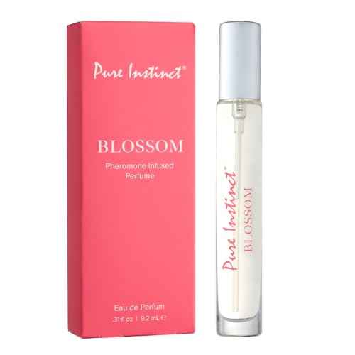 Pure Instinct BLOSSOM The Original Pheromone Infused Essential Oil Perfume Cologne - For Her Women - TSA Ready (Spray Bottle 0.31 Fl. Oz./9.2mL)