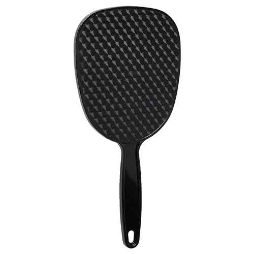 Diane Standard 1X Magnification Hand Mirror, Single Sided Hand Held Mirror with Handle for Salon, Barber, Grooming, Vanity, Shaving, and Travel, Medium, 5" x 11", Black