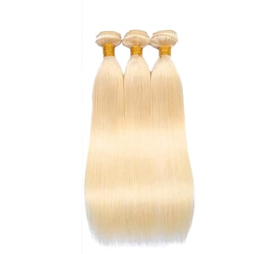Blonde Bundles Color 613 Straight Human Hair Bundles Double Weft Unprocessed Blonde Human Hair Extensions 22 24 26 Inch 300g