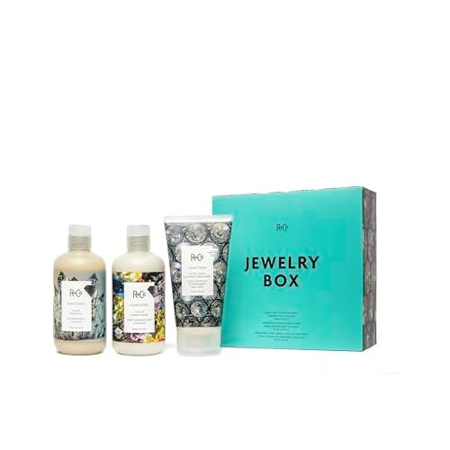 R+Co JEWELRY BOX Kit ? Color-Protecting Hair Set | Includes GEMSTONE Color Shampoo (8.5 oz), Conditioner (8.5 oz) & Ultra Shine Glossing Treatment (5 oz) | Vegan, Sulfate-Free | Limited Edition