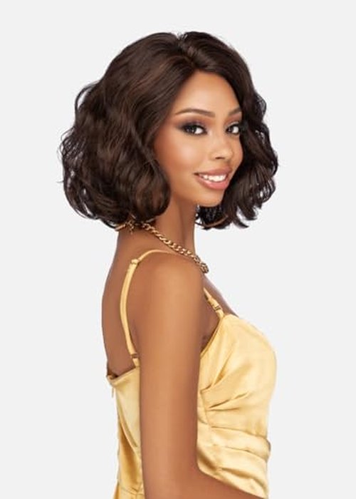 Vivica A. Fox HMBL-JARITA, Handmade & Hand-tied Wig with HD LACE, Supreme Human Hair Blend, Color 1B Off Black