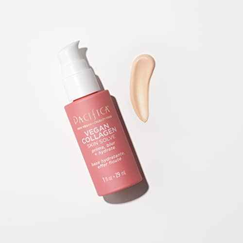 Pacifica Vegan Collagen Skin Solve Primer ? 3-in-1 Face Primer that Primes, Blurs & Hydrates, Skincare-Infused Formula with Collagen Peptides, Hyaluronic Acid & Caffeine for Smooth Radiant Skin