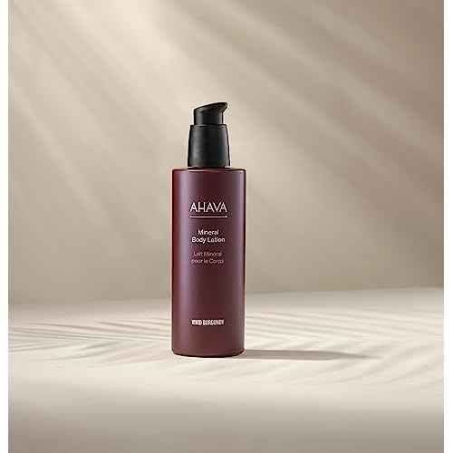 AHAVA Dead Sea Water Mineral Body Lotion, Vivid Burgundy - Provides All Day Hydration, Fights Dehydration, Refines Skin's Texture, Enriched with Exclusive Osmoter, Aloe Vera & Witch Hazel, 8.5 Fl.Oz