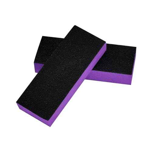 2 Pack Buffer Block, Professional Manicure Tools Kits, 100/180 Grit, Black Nail Pedicure File and Sanding Buffing Grinding Plisher File