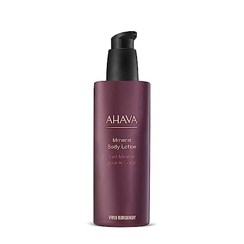 AHAVA Dead Sea Water Mineral Body Lotion, Vivid Burgundy - Provides All Day Hydration, Fights Dehydration, Refines Skin's Texture, Enriched with Exclusive Osmoter, Aloe Vera & Witch Hazel, 8.5 Fl.Oz