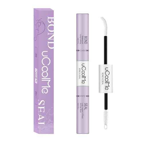 Lash Bond and Seal uCoolMe Waterproof for Lash Clusters 144Hours Super Hold Long-Lasting Non-Irritating Eyelash Glue for DIY at Home(White Bond,10ML)