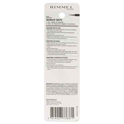Rimmel London Wonder Swipe 2-in-1 Liner to Shadow - 001 Slay Eyeliner Women 0.058 oz