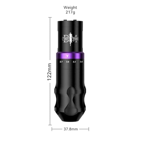 Tattoo Gun Wireless Tattoo Machine Multi-function Tattoo Pen with Smart Display 7 Strokes Length for Tattoo Artists