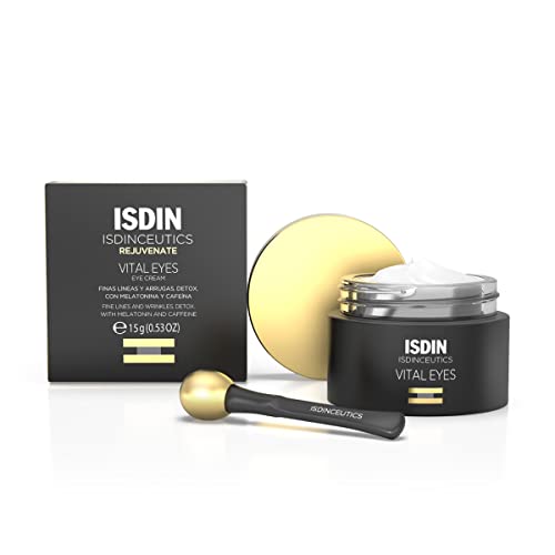 ISDIN Isdinceutics Vital Eyes - Night Eye Cream for Wrinkles Formulated with Melatonin, Cooling Applicator Included