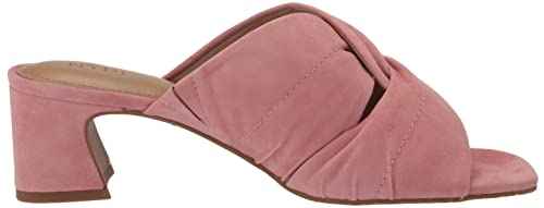 NYDJ Women's Griselda Mule Heeled Sandal, Suede Blush Pink, 5.5