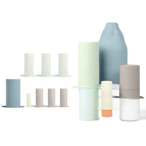 Bottle Covers for Travel, Leak Proof Elastic Sleeves, Travel Size Container Covers, Holiday Essentials for Women, Multiple Sizes Cover Suit for Various liquids Toiletries Bottles (8pcs)