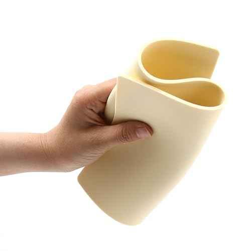 0.0098 inch Tattoo Practice Skin, 3 Pcs 11.81 * 7.87inch Thick Silicone Fake Skin Blank Double Sides Soft Skin, Tattooing Microblading Eyebrow Lip Practice Sheet for Beginners and Artists