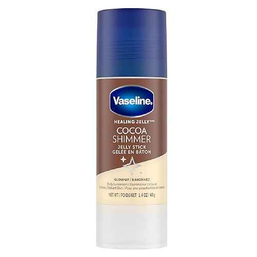 Unilever Vaseline Cocoa Shimmer Jelly Stick GLOW UP Body Luminizer For Dewy Radiant Skin 1.4 oz - 3 Count