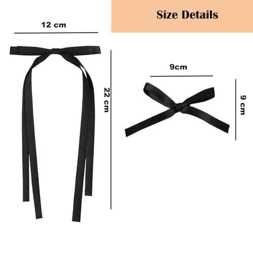 18 PCS Hair Accessories Set - Bowknot Clips with Long Tassels, Satin Ribbon Claws for Girls and Women's Hair Design