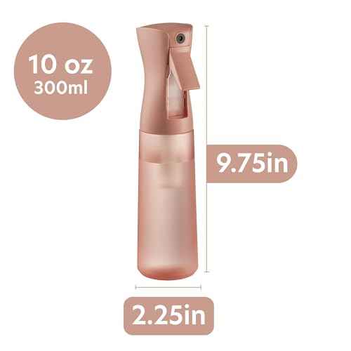 10 OZ Continuous Spray Bottles - Ultra Fine Mist Sprayer | Water Spray Bottle For Hair Stuff, Mister Spray Bottle For Plants Mister | Hair Spray Bottles For Hairstyling, Cleaning, Salons