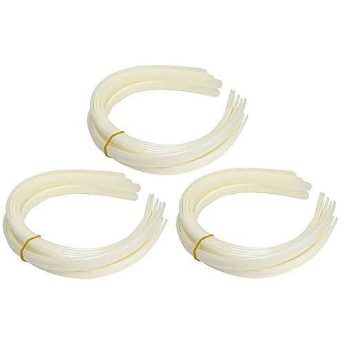 Q-YO Craft Plastic Headbands - No Teeth, DIY Hair Accessories (30pc 3/8" (12mm))