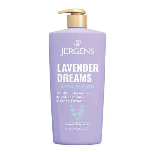 Jergens Shea Fusion Lavender Dreams Body Lotion, Moisturizer with Shea Butter & Vitamin E, 14 Fl Oz