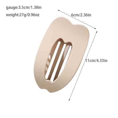 4 PCS Flat Hair Clips for Women, French Design Flat Hair Claw Clips, Strong Hold Matte Hair Barrettes for Women Thin Hair, Duck Billed Hair Clips for Daily Styling Christmas Gifts