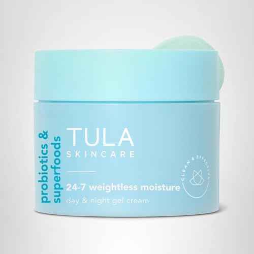 TULA Skin Care 24-7 Weightless Moisture Hydrating Day & Night Cream - Supersize, Anti-Aging Lightweight Gel Cream Moisturizer for Face, Contains Watermelon & Blueberry Extract, 3.4 oz.