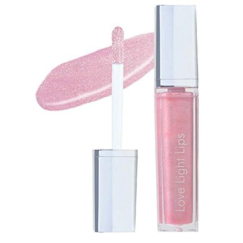Love Light Lips Lip Gloss - Hydrating & Moisturizing Lip Makeup with Jojoba, Shea Butter, Vitamin E and Aloe. LED Light in the Wand and Mirror on the bottle, Cruelty-Free and Paraben Free (Bliss)