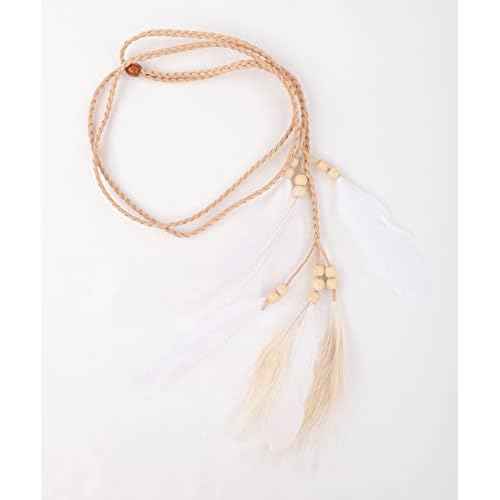 Jumwrit Bohemian Feather Headband Indian Gypsy Headpiece Adjustable Tassel Hairband Hippie Accessories for Women Girls