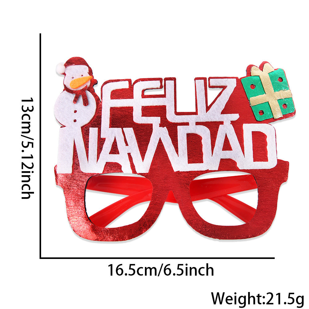 Christmas Snowflake Glasses - Festive Party Props for Holiday Celebration