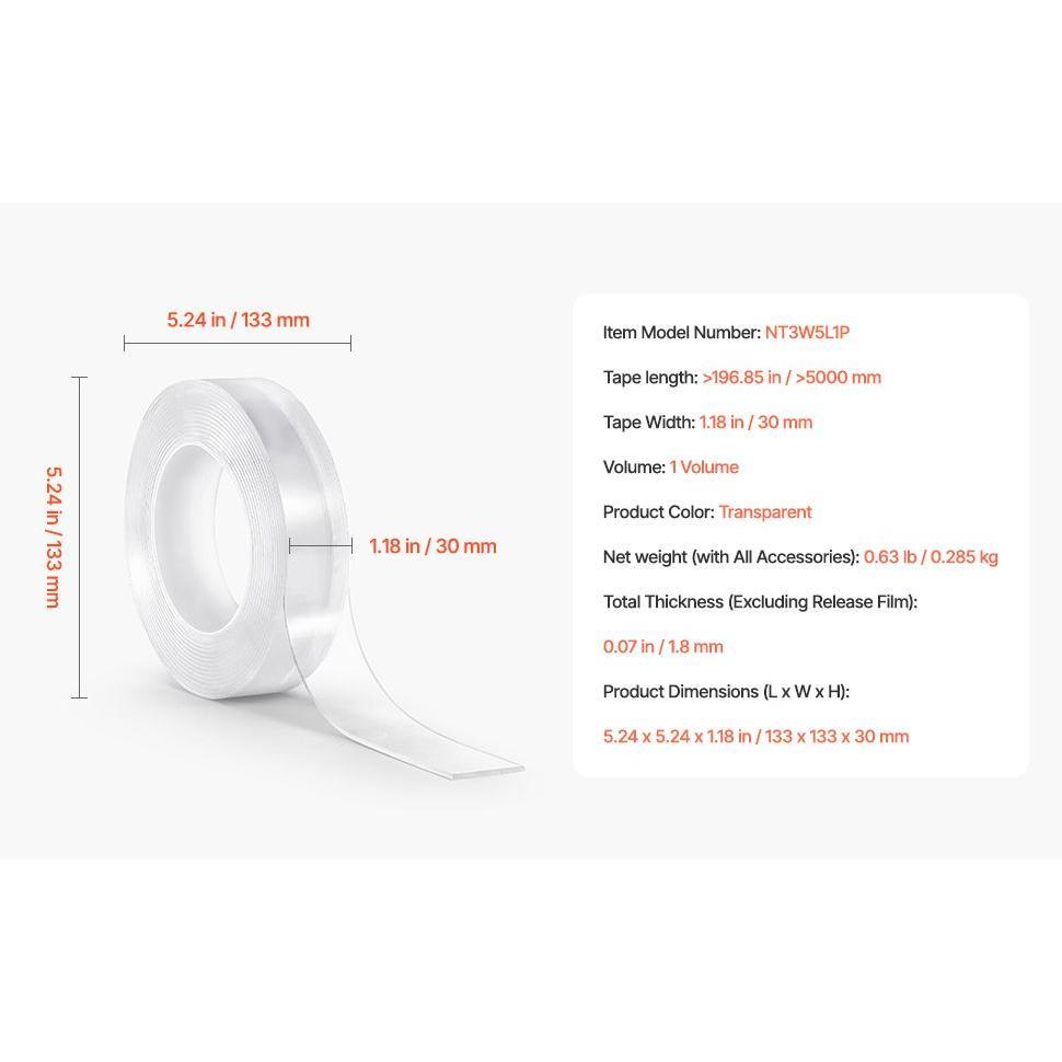 Double-Sided Tape - Waterproof & Heat-Resistant Adhesive for DIY