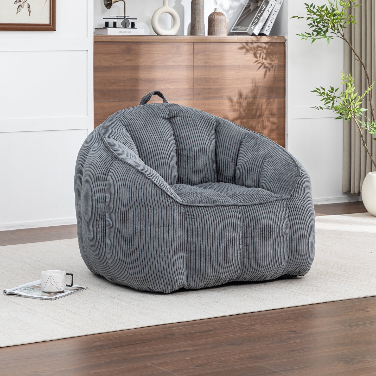 Giant Bean Bag Chair Sofa For Adults Teens, Comfy Corduroy Large