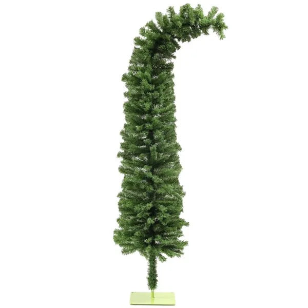 6 Ft Green Christmas Tree - Whimsical Pencil Shape Design