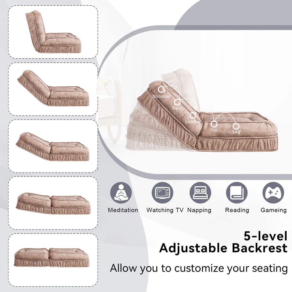 Pet Guardrails for Sofa - Brown, Adjustable Safety Barrier for Pets
