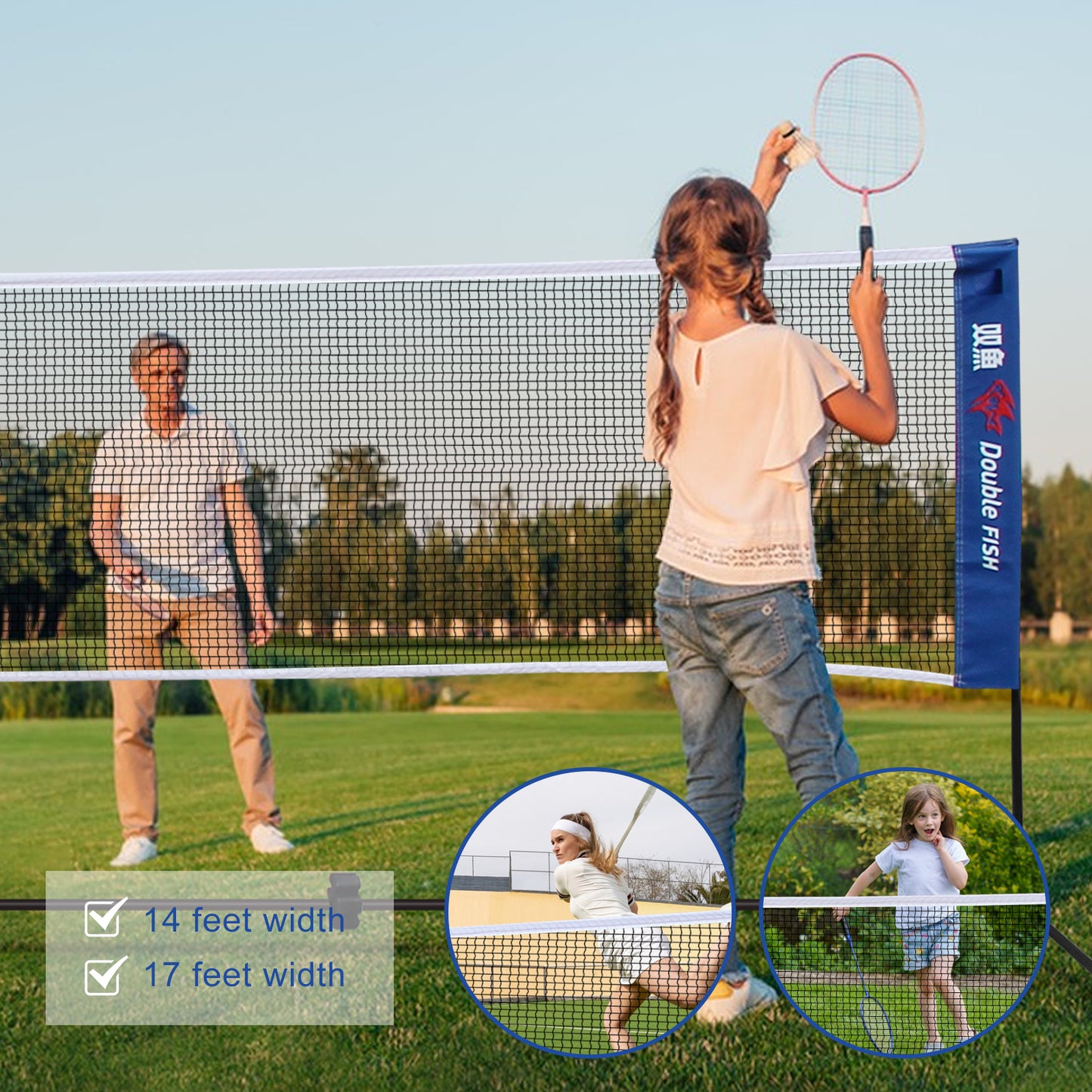Portable Badminton Net - Foldable Indoor & Outdoor Sports