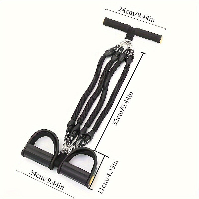 Adjustable Resistance Tension Bands Set with Foot Pedals & Handles