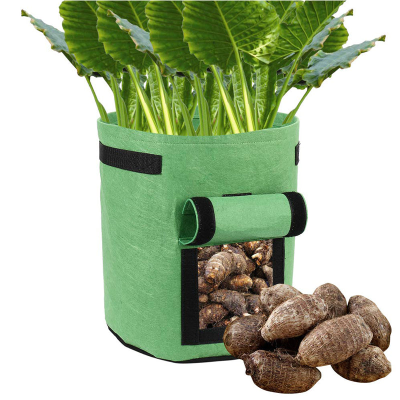 7 Gallon Garden Potato Grow Bags - 5 Pack with Handles & Visual Window