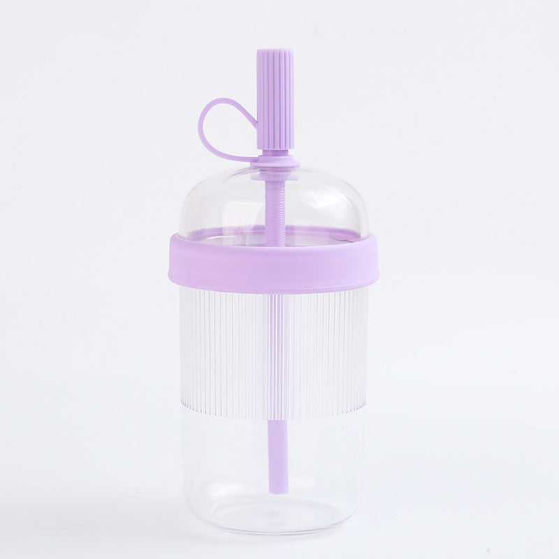 Large-Capacity Water Bottle with Straw - 540ml, Multiple Colors