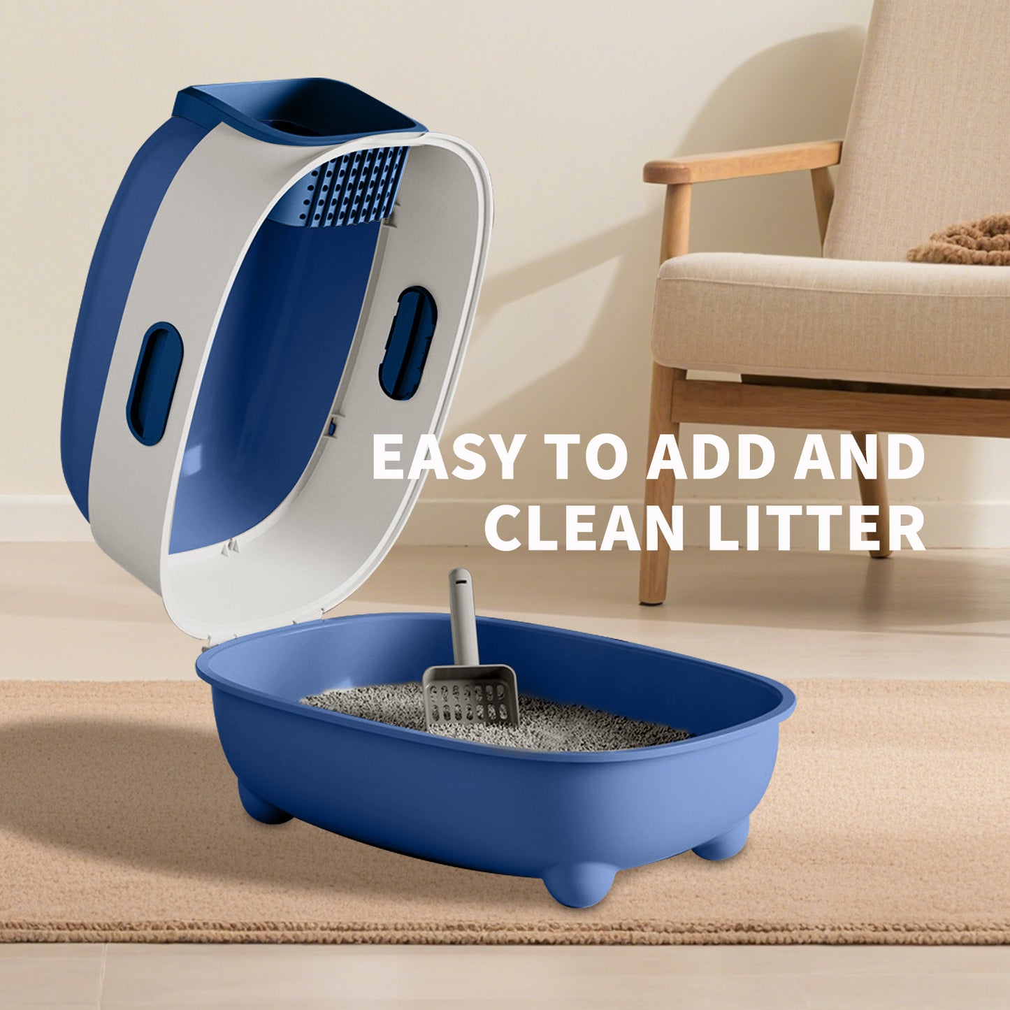 Self Pickup Cat Litter Box - E-Model Pet Furniture for Cats