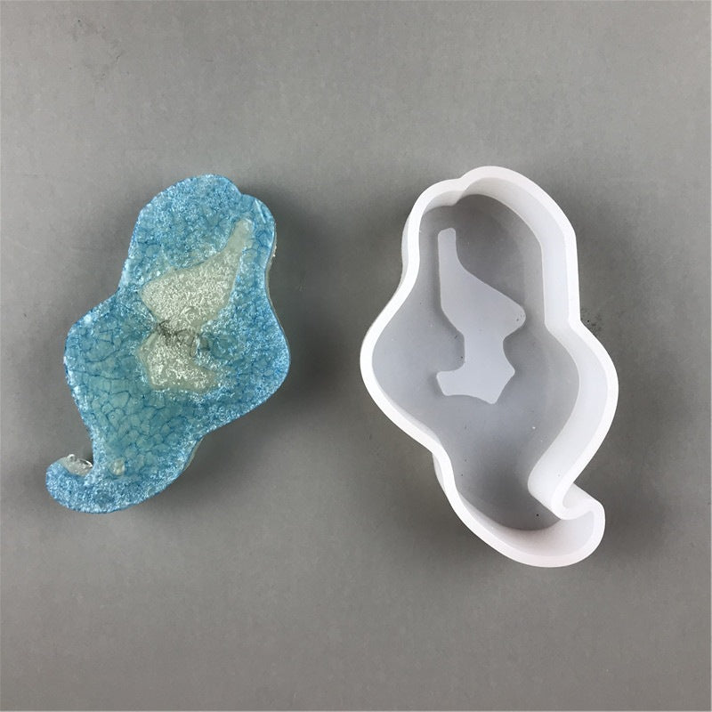 Star Aromatherapy Plaster Candle Silicone Mold - Irregular Shape, White