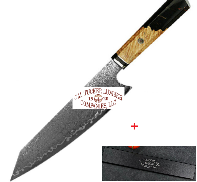 Chef's Knife for Japanese Cuisine - Damascus Steel, 34.7cm