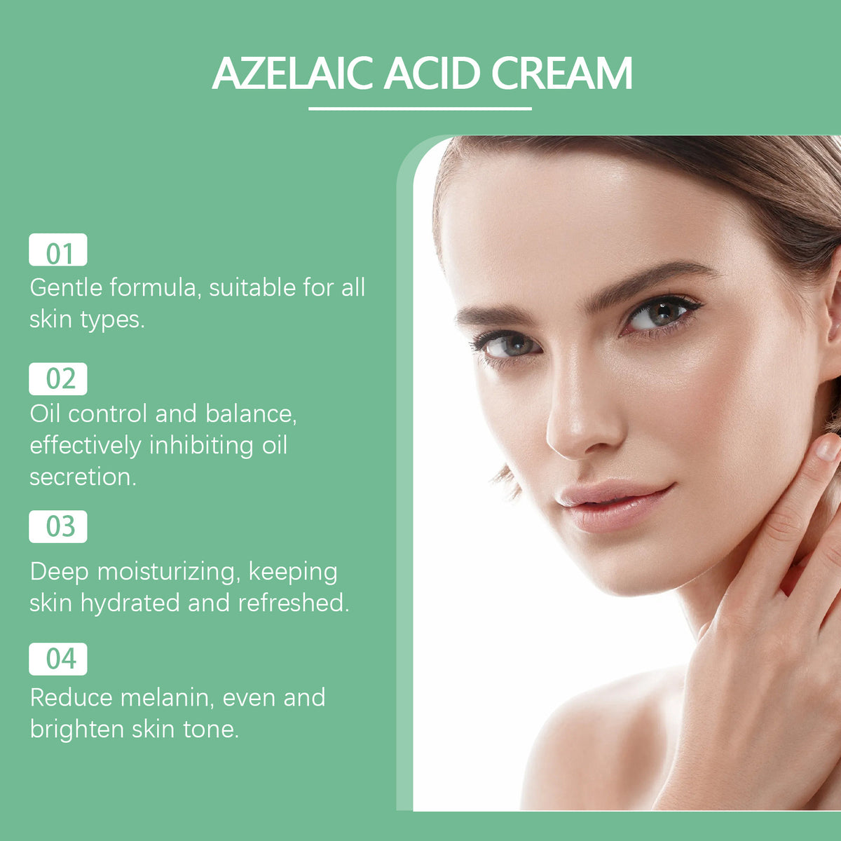 Moisturizing Facial Cream with Azelaic Acid - Nourishing Hydrating Skin Care
