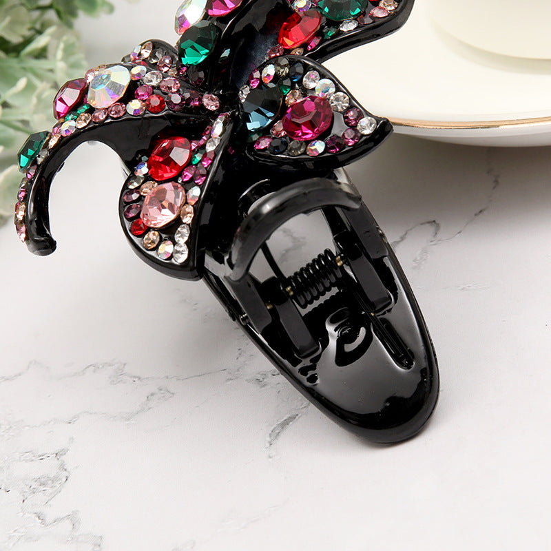Women's Hair Clip Duckbill Claw - Rhinestone