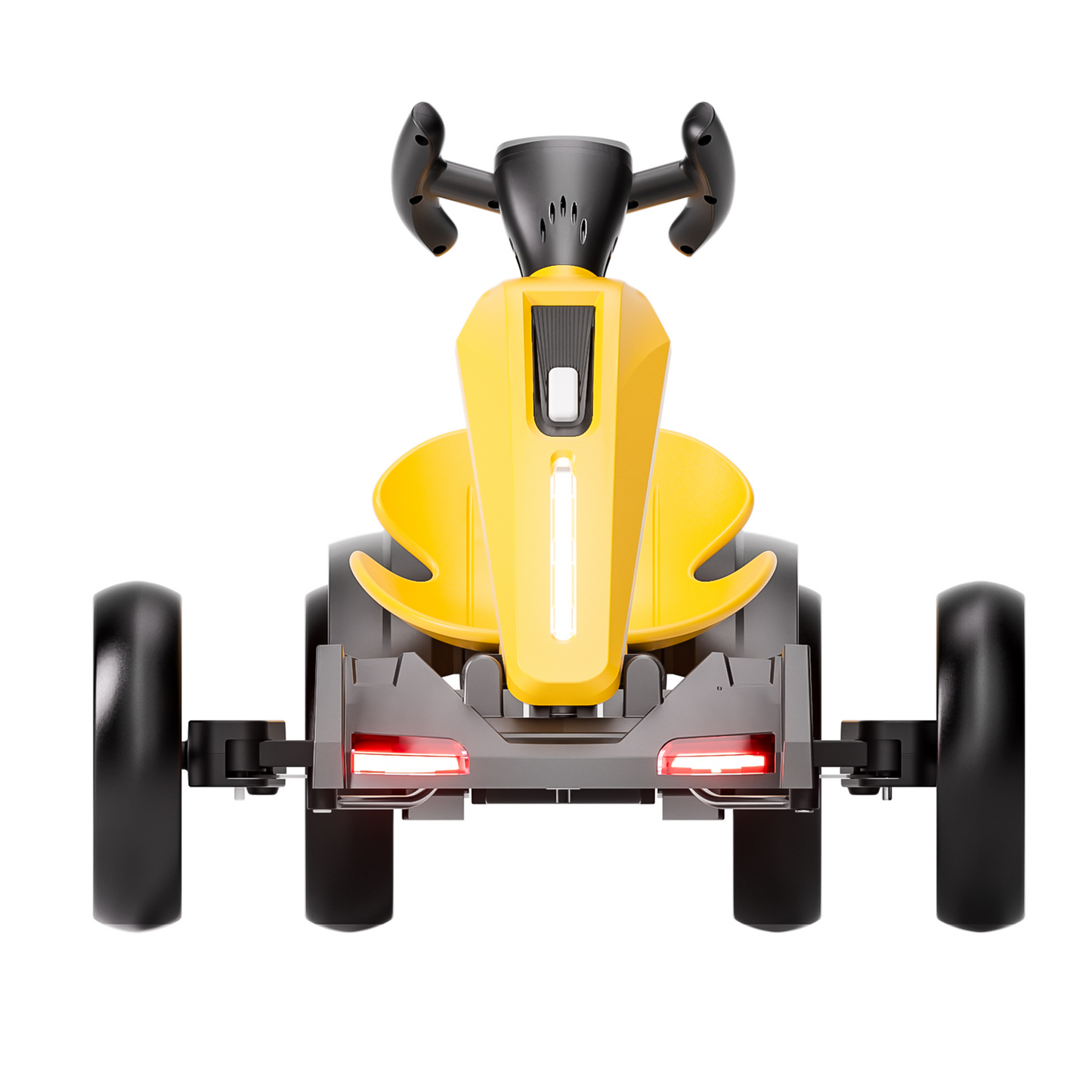 12V Electric Kids Pedal Go Kart with Adjustable Seat - Yellow