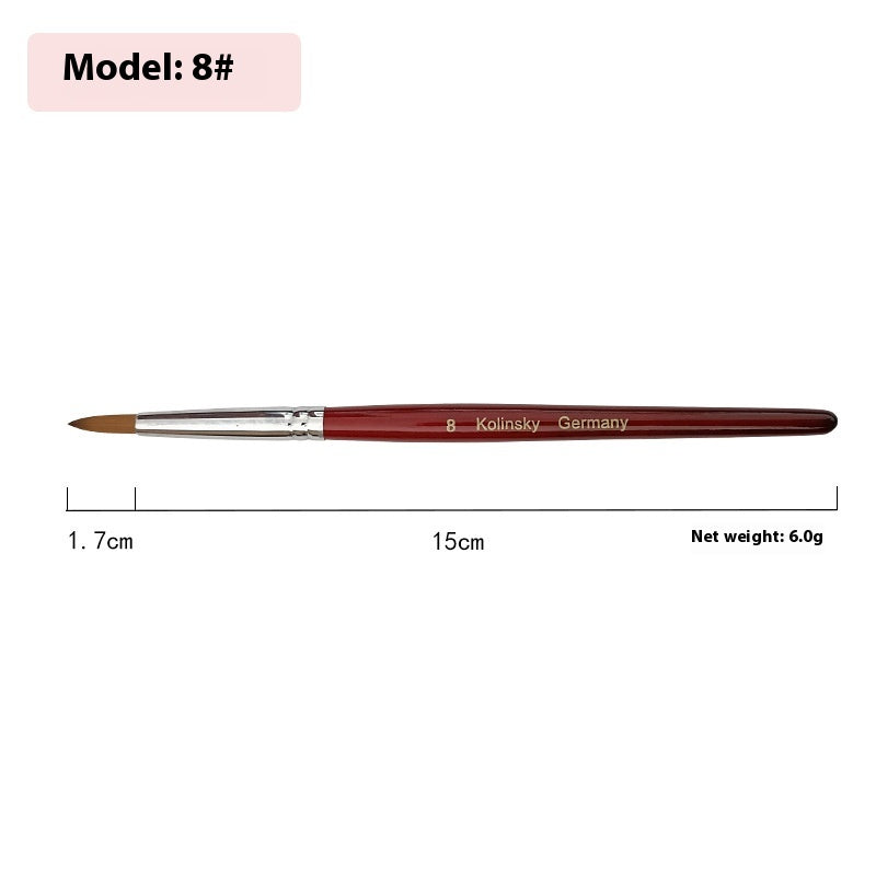 Nail Art Crystal Pen with Round Tip - Wooden Handle, Multiple Colors