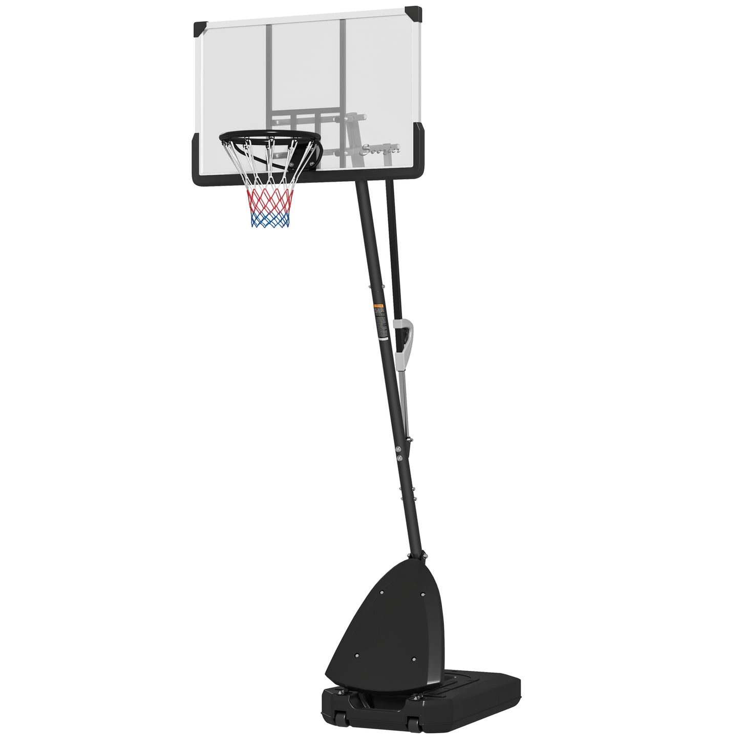 Adjustable Basketball Stand with 44" Backboard & Ball Return System