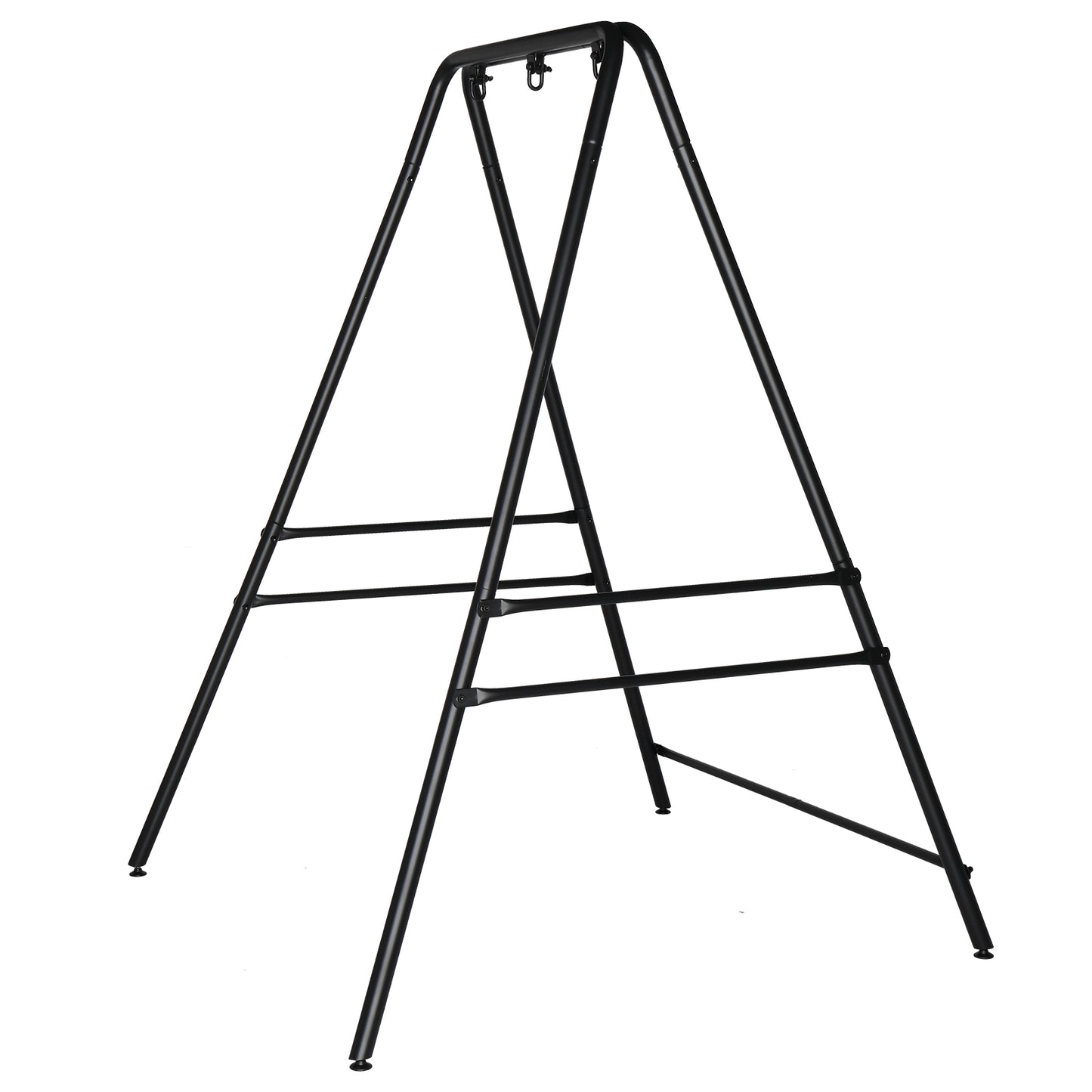 Garden Hammock Chair Stand - Black, 133x137x180cm, Four-Legged Frame