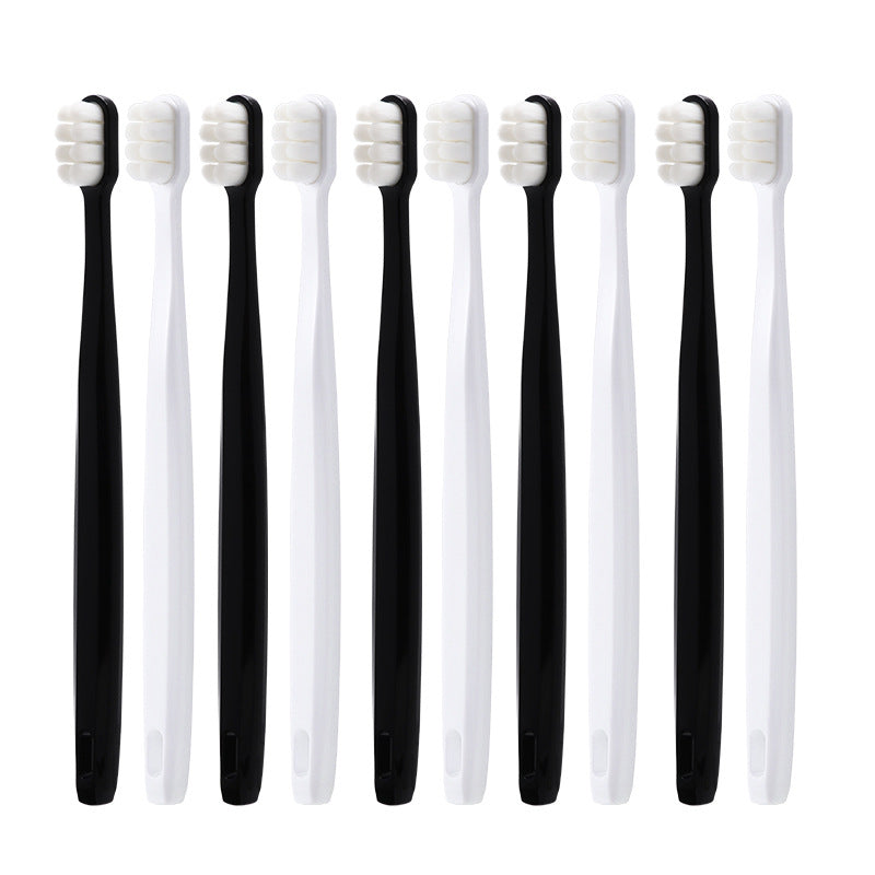 Manual Toothbrush with Hard and Soft Bristles - Multiple Colors