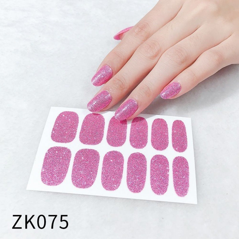 Waterproof Nail Stickers - Cute Peach Design